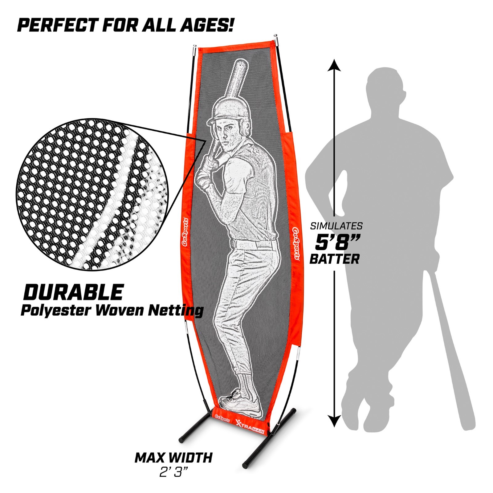 GoSports XTRAMAN Baseball or Softball Dummy Pop-Up Batter for Pitching Drills
