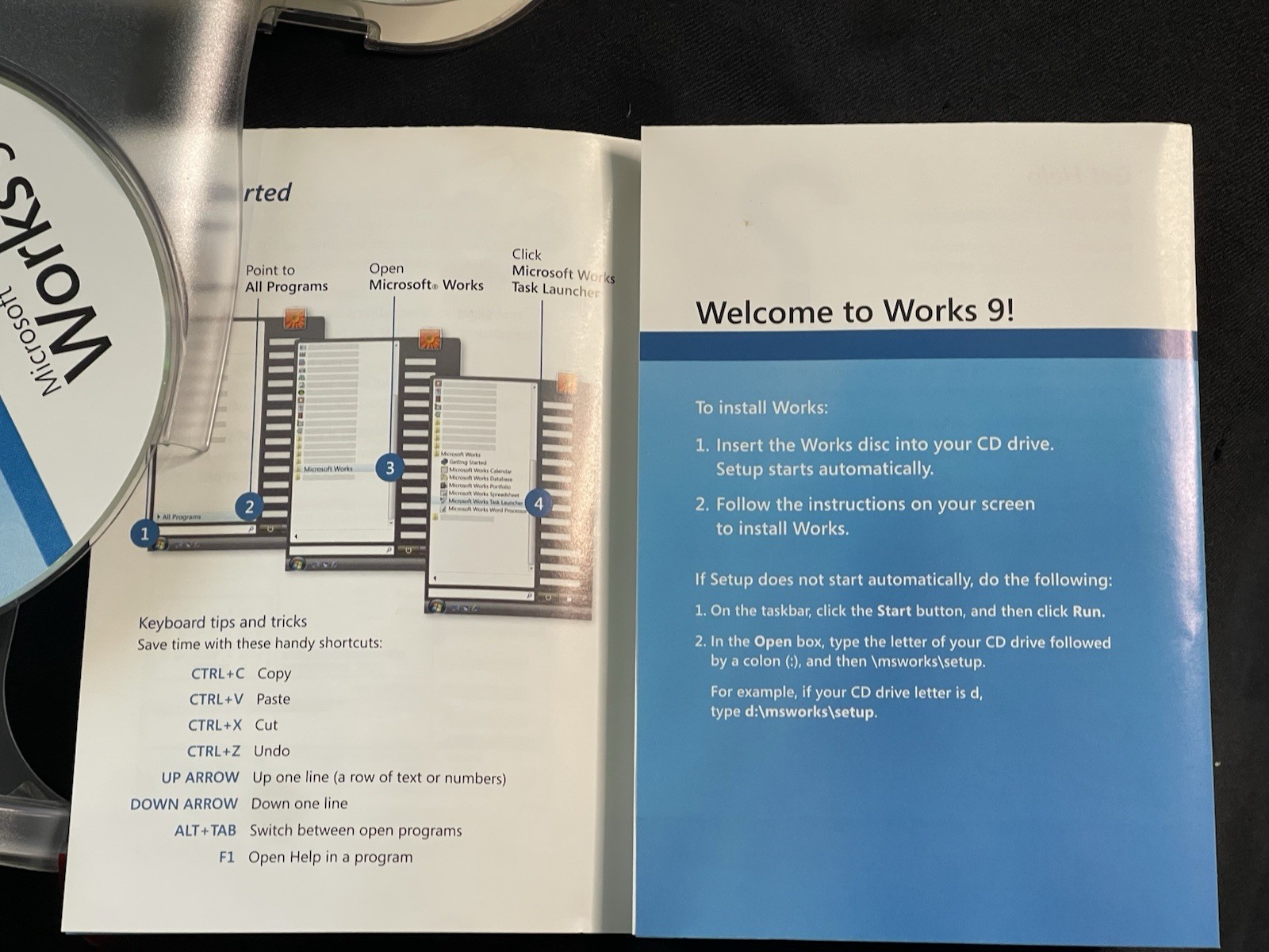 Microsoft Works 9 for PC CIB CD+Manual 2007