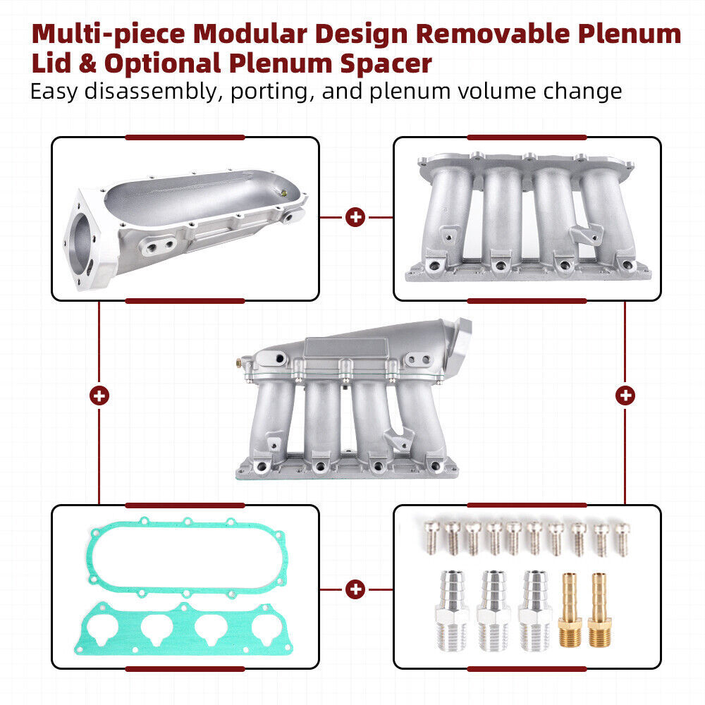 Ultra Street Intake Manifold for Honda K-Series K20A K20A2 K20Z1 K24A1 - Silver