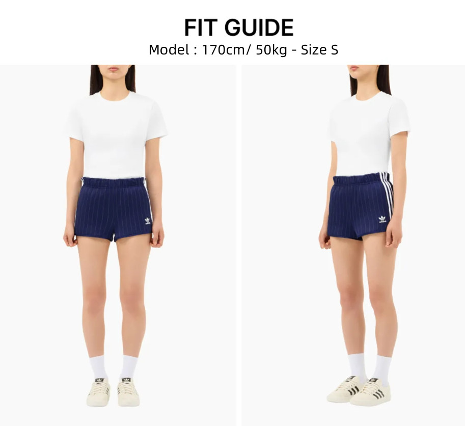 adidas Originals Pinstripe Satin Shorts Women's Lifestyle Pants AsiaFit KC4235