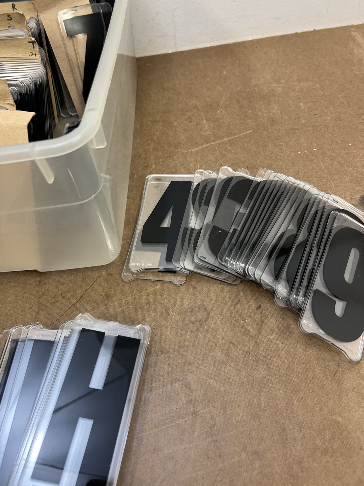 Gemini Changeable Sign Letters & Numbers Kit 400+ 4" lot set Clear Acrylic Black