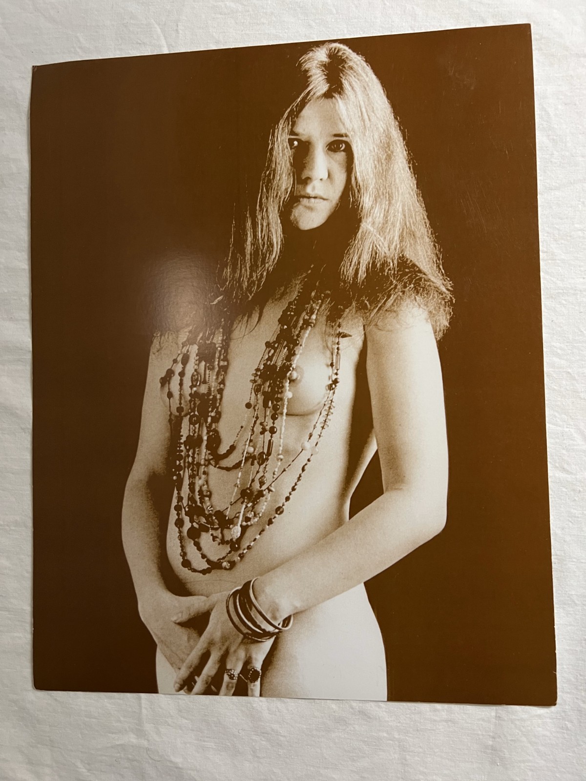 Janis Joplin Photo Print Poster Art Nude Adorned with Jewelry 14 x 11