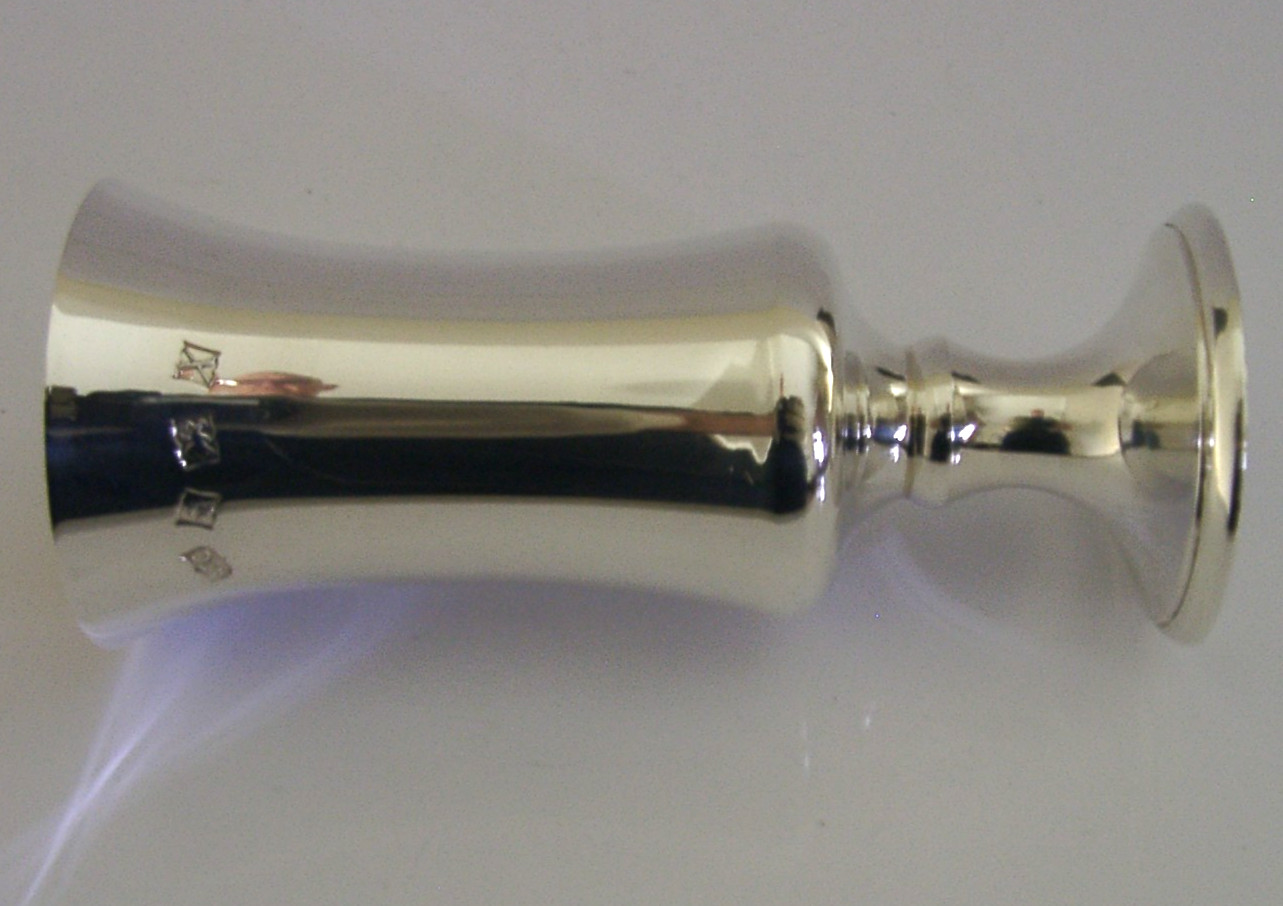 103g MID CENTURY MODERN STERLING SILVER GOBLET CHALICE CUP 1972 BARWARE