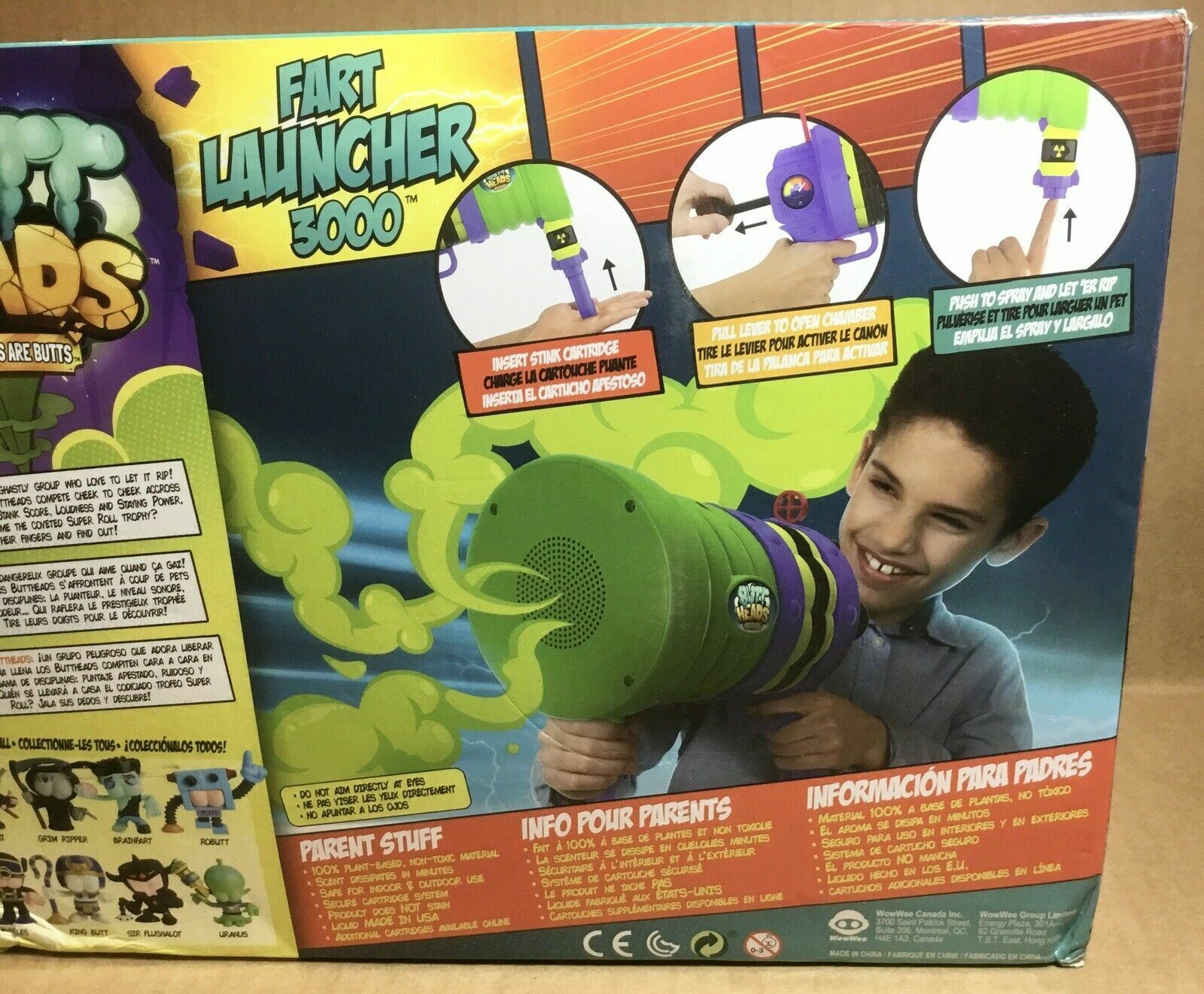 2019 WOW-WEE FART LAUNCHER 3000 w/STINK CARTRIDGE NEW IN BOX