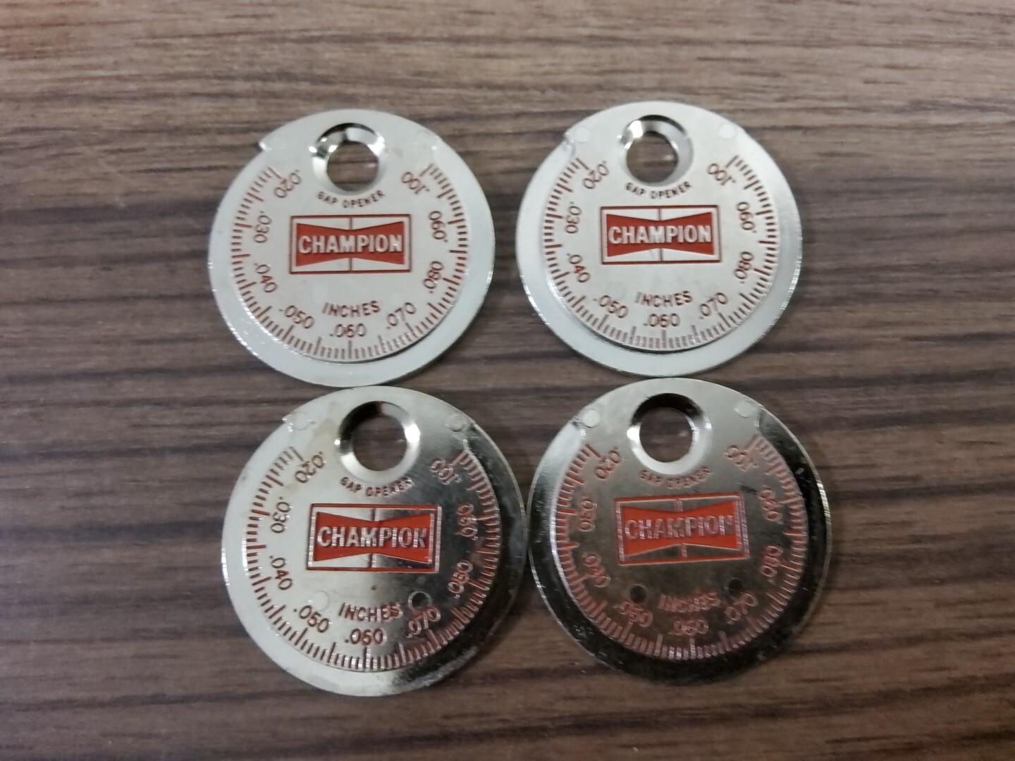 Vintage Champion Spark Plugs USA CT 481 Taper Gap Gauge Gap Opener (4) Key Chain