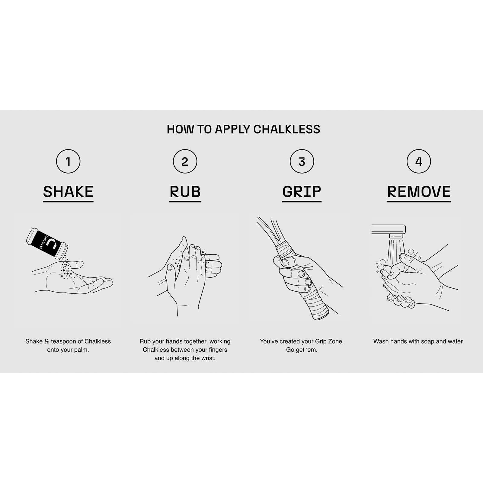 Chalkless Grip Enhancer 8 gram Bottle, Non-Toxic Replacement for Liquid Chalk