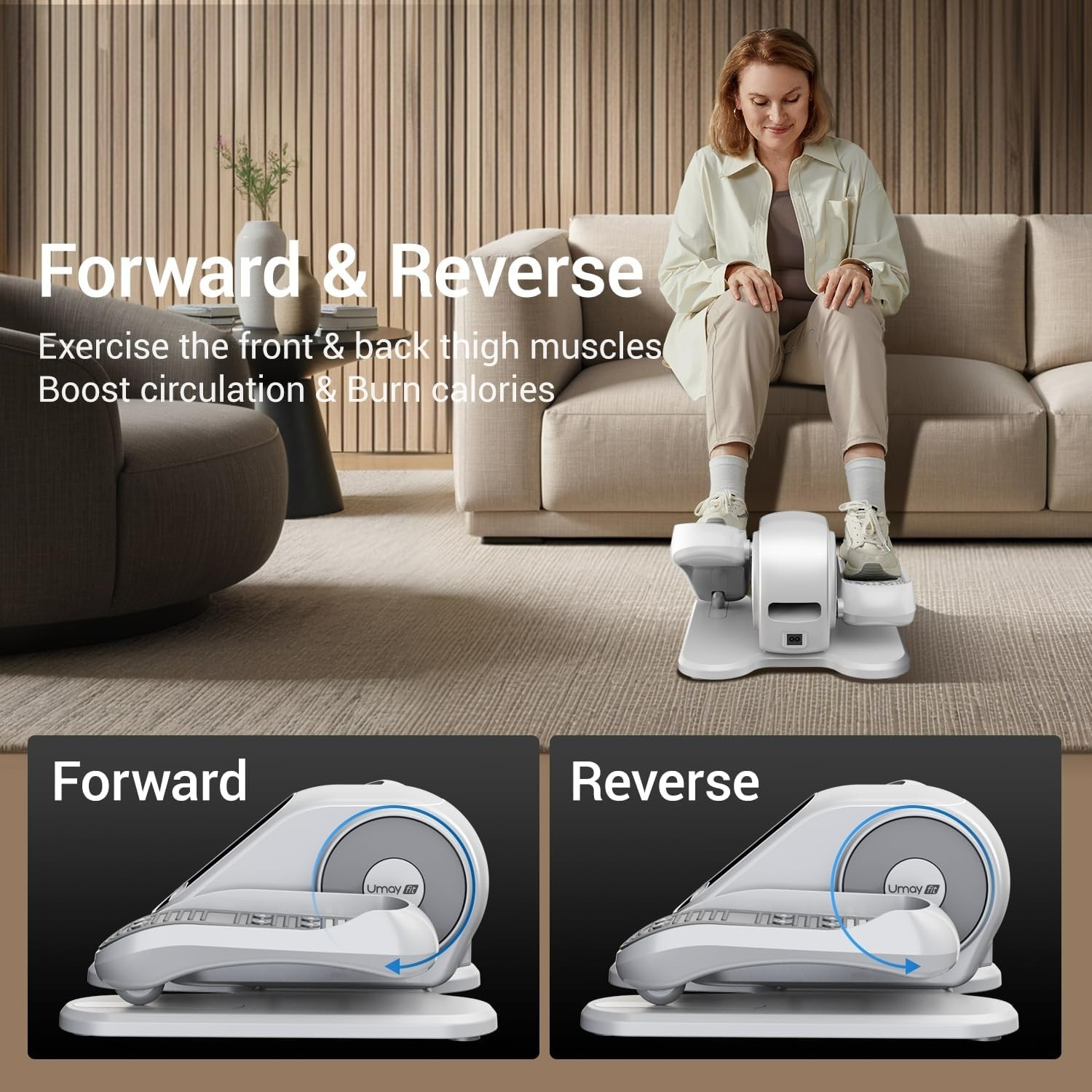 Ellipse Leg Exerciser for Seniors, Quiet & Portable Electric Seated Eclipse E