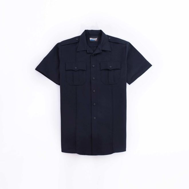 BLAUER 8713X MENS SHORT SLEEVE SHIRT,  Cotton, DARK NAVY