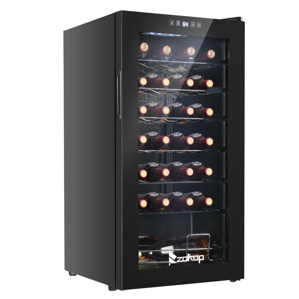 Electric 28 Bottles 80L Wine Fridge Bar Cooler Cabinet Refrigerator LED Digital