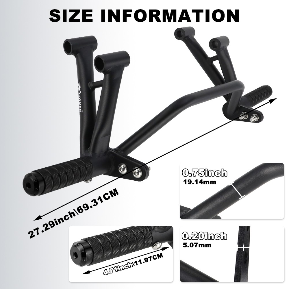 Stunt Subcage Passenger Footpegs Guard Fit For Kawasaki Z650/Ninja 650 2017-2025