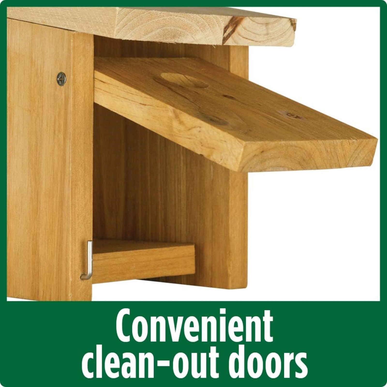 Wild Wings Cedar Box Wren Wild Bird Backyard House With Adjustable Door, Brown