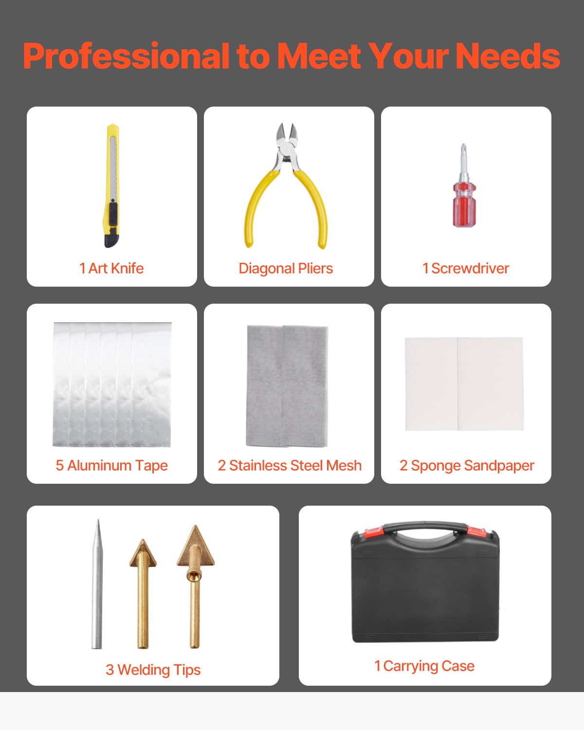 VEVOR Plastic Welder Kit 100W Plastic Welder Gun and Iron 1000 Staples&60 Rods