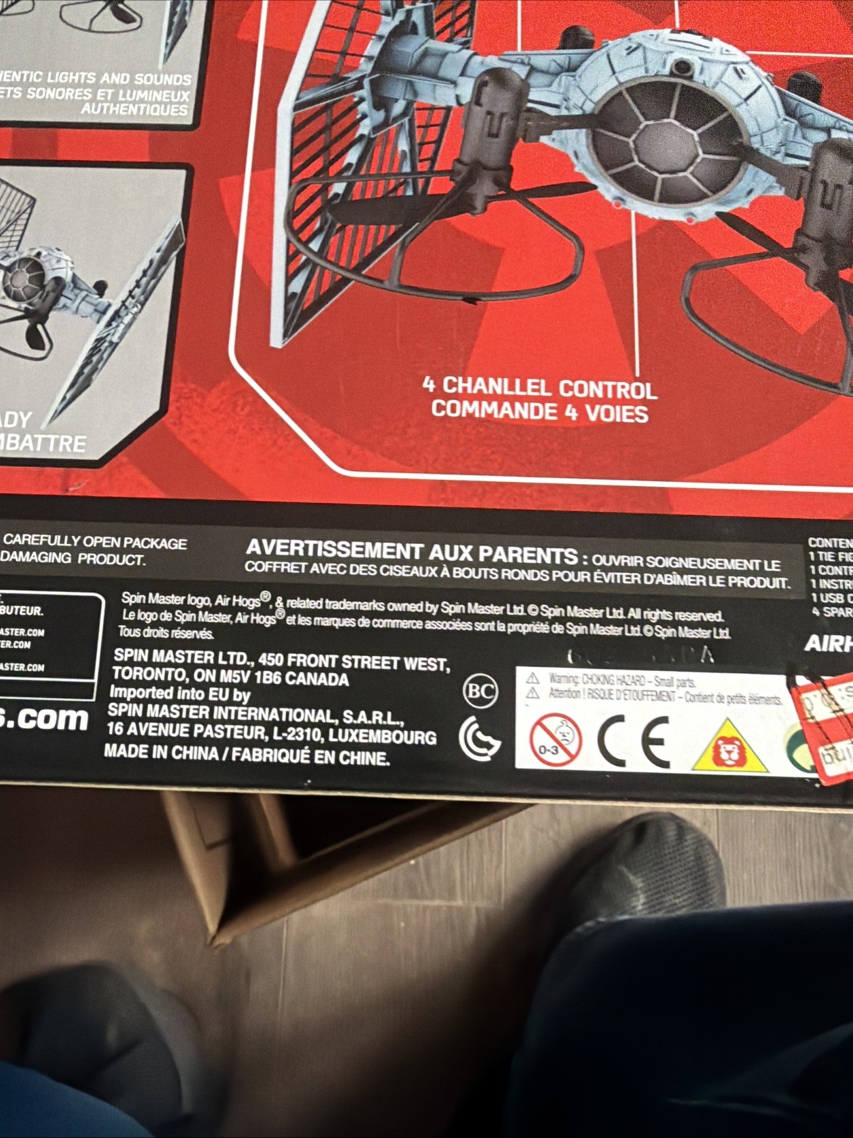 Star Wars AIR HOGS Tie Fighter Drone with Remote (Read Details)