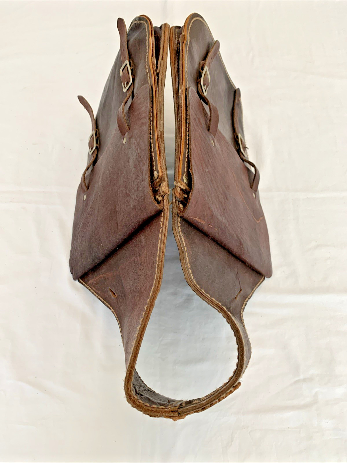 Vintage Leather Saddle Bags • Western Cowboy Horse Tack
