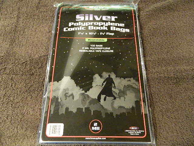 100 New BCW Silver Age Resealable Comic Book Bags And Boards - Acid Free - Archi