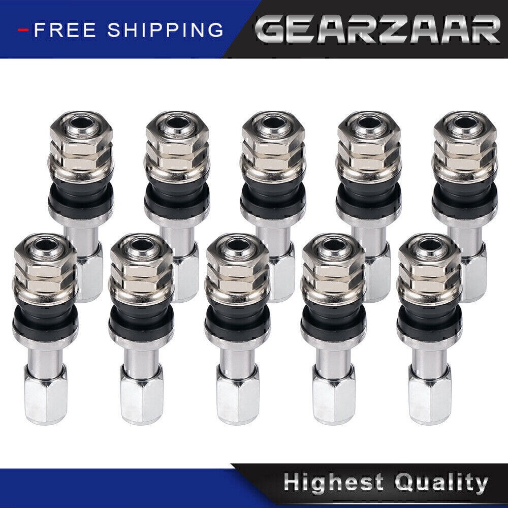 10PACK STAINLESS STEEL WHEEL TIRE VALVE STEMS HIGHT PRESSURE BOLT IN WITH US