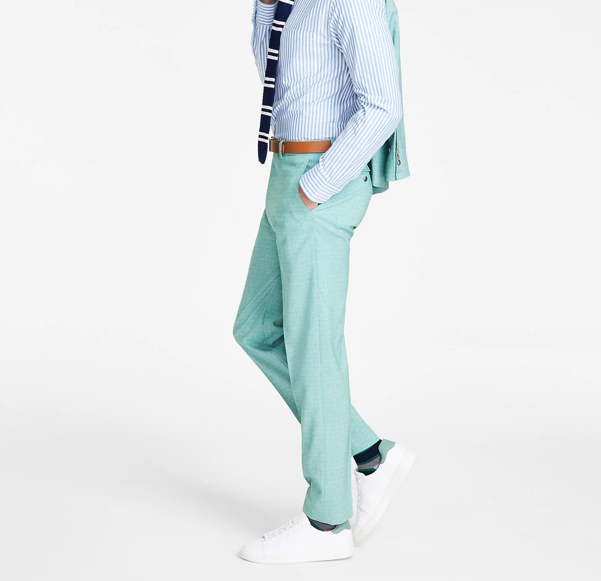 Nautica Men's Modern-Fit Seasonal Cotton Stretch Suit MSRP $395