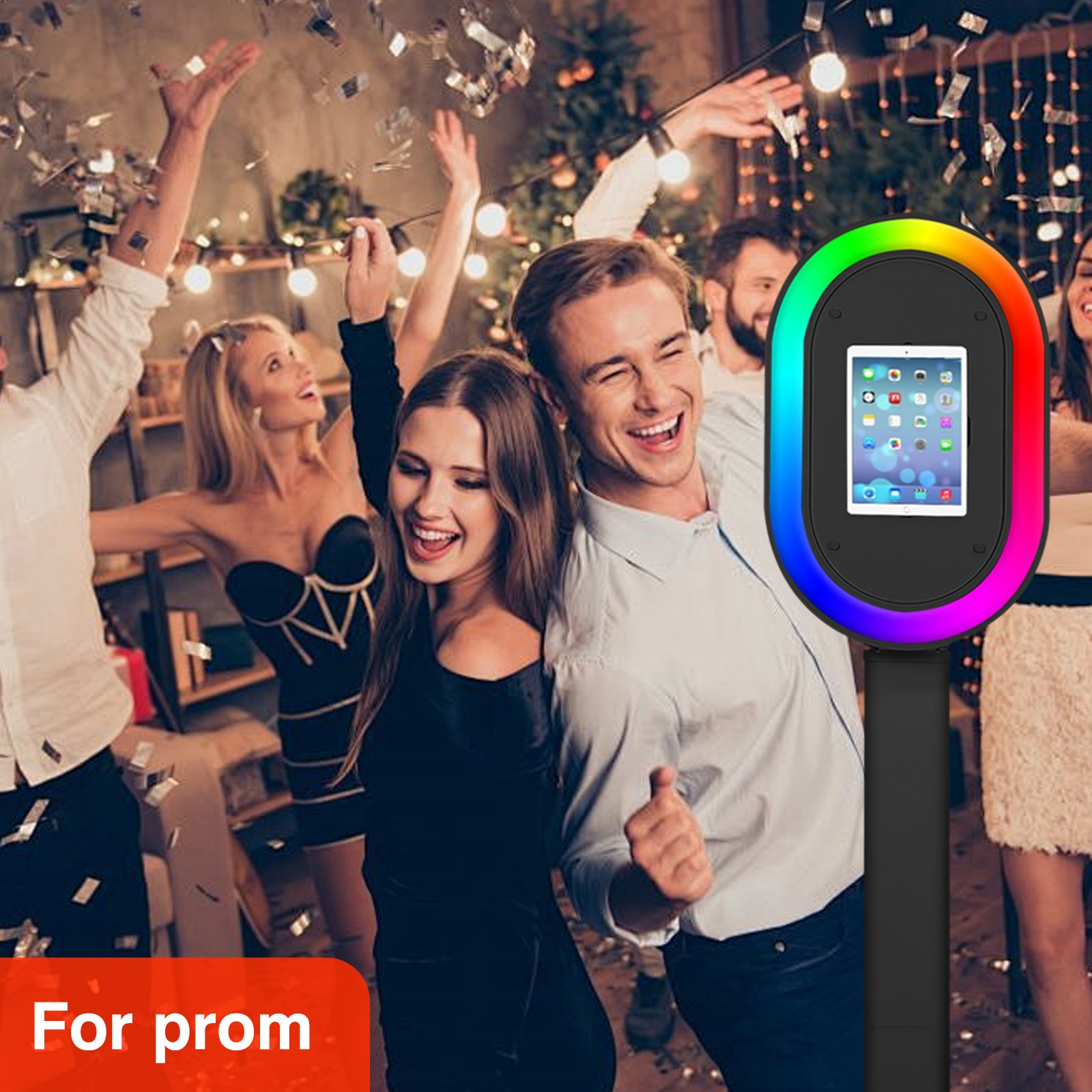 6 in 1 iPad Photo Booth Shell Stand Selfie Station iPad Photobooth Machine +Case