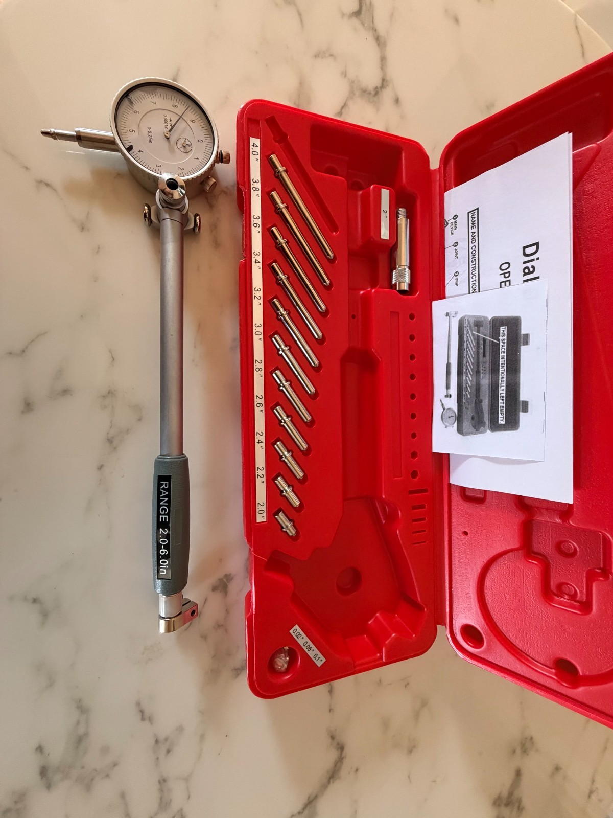 Dial Bore Gauge Range 2" - 6" Grad .0001"