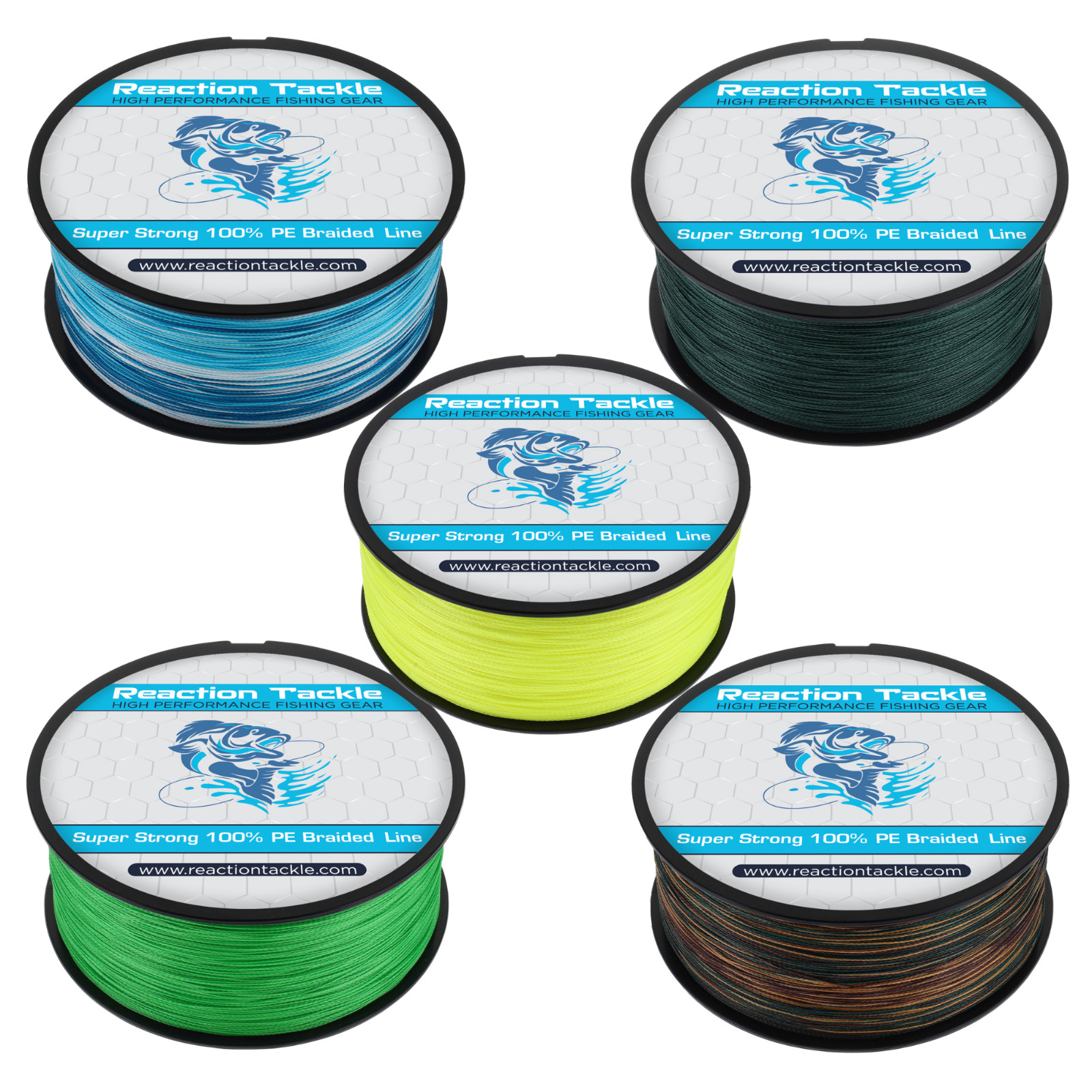 Reaction Tackle Braided Fishing Line- Various Sizes and Colors