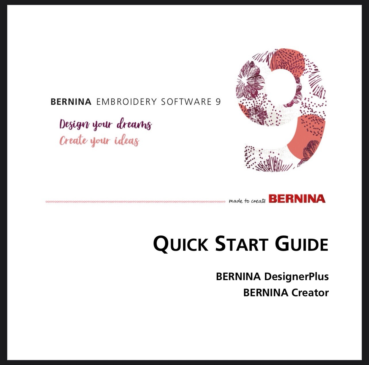 Bernina Embroidery Software 9 (2024 Edition) Manual & Mastery Bundle: 8 Books