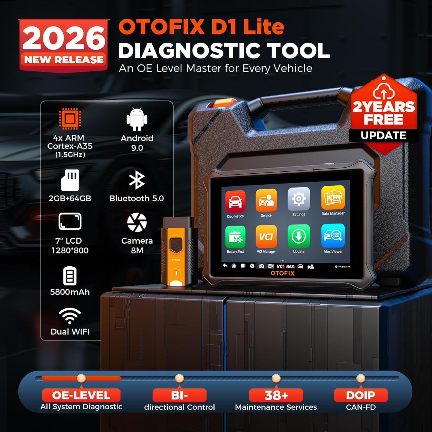 2026 OTOFIX D1 Lite Car Bidirectional Scanner Auto Full System Diagnostic Tool