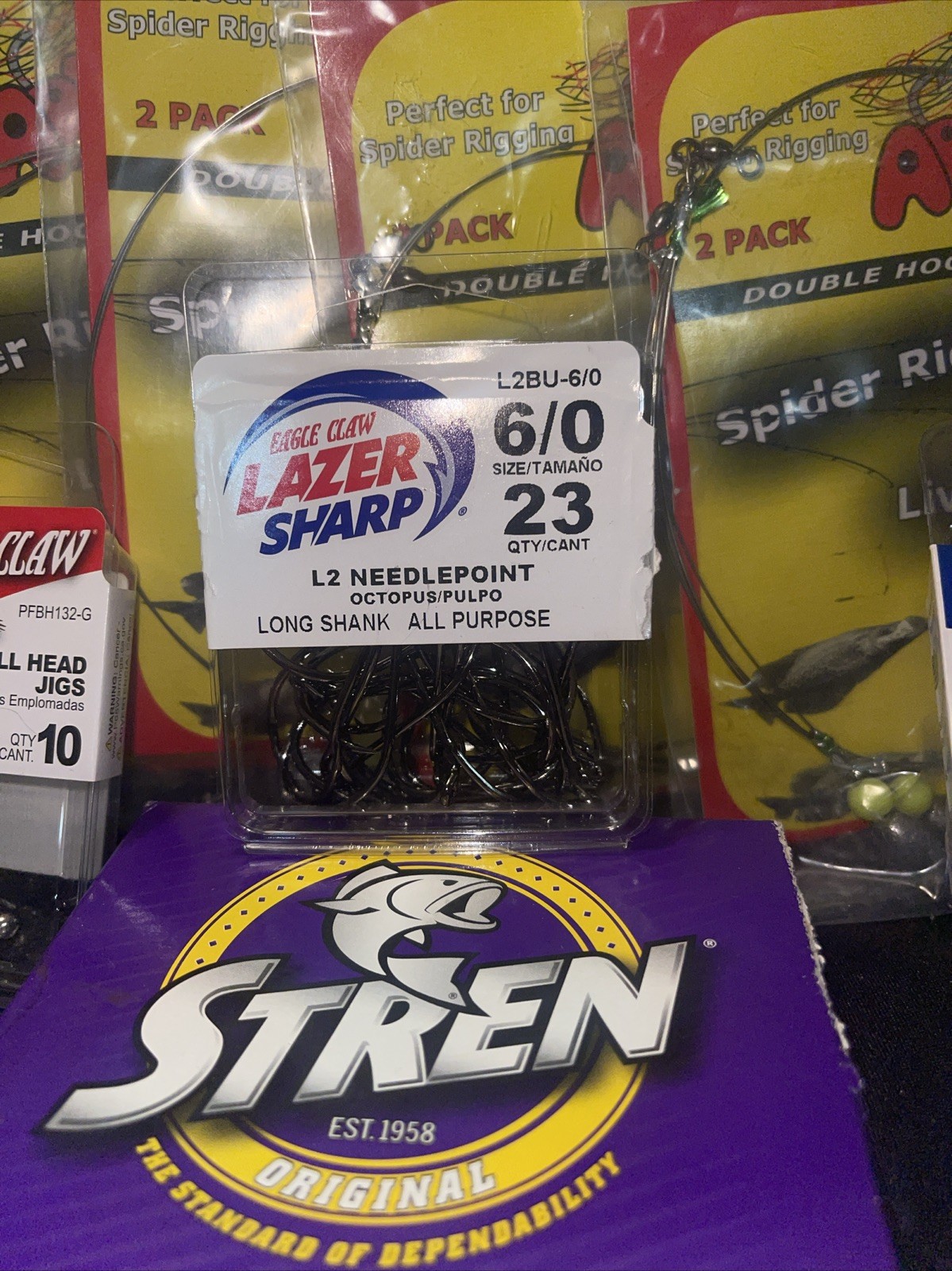 Fishing Bundle Lot Of 11+ Fish Tackle & String Lot New Lazer Sharp Stren Jig