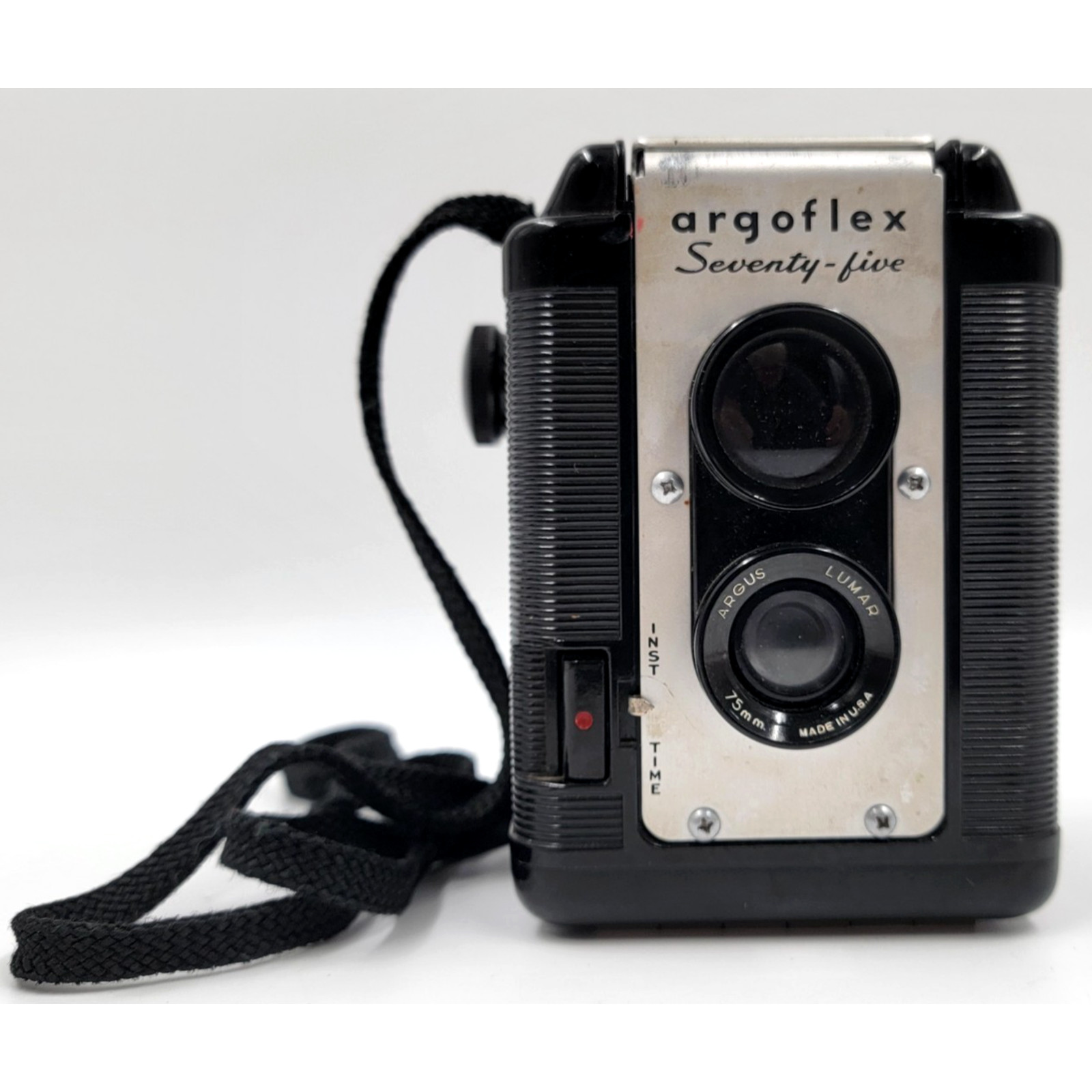 Argoflex Seventy-Five Camera w/ Leather Case 1949-1964 Photo Picture 620 Film
