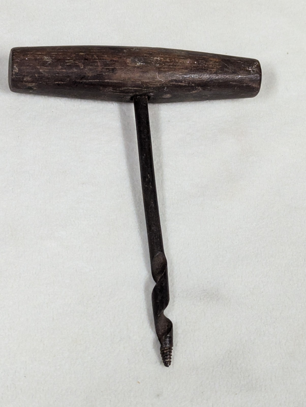 Antique Hand Gimlet Auger Drill Civil War Era Artillery Cannon Tool Metal Wood