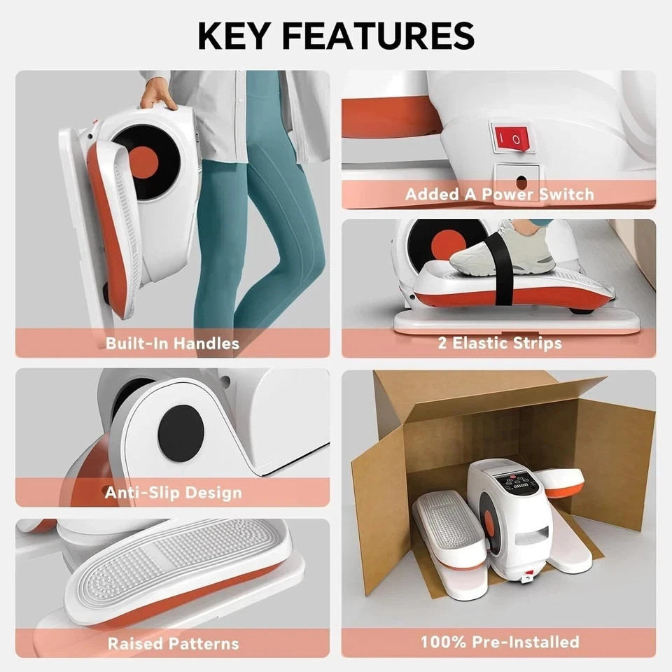 Ellipse Leg Exerciser as Seen on TV, Under Desk Elliptical Machine, Seated Ex