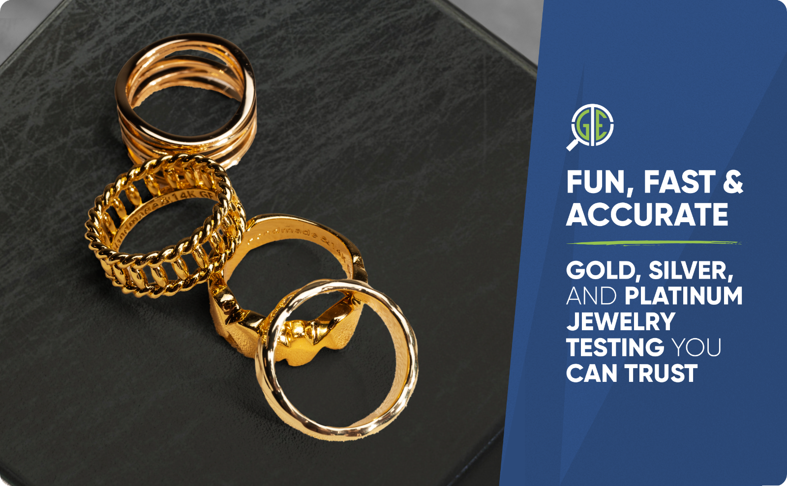 4 Gold Silver Platinum Jewelry Tester Scratch Streak Stones Acid Testing 14K 18K