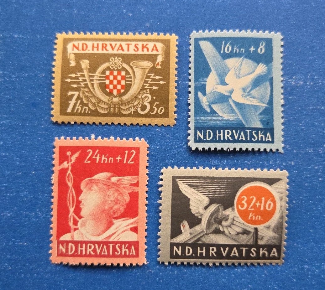 Croatia Stamps, Scott B52-B55 Complete Set MNH