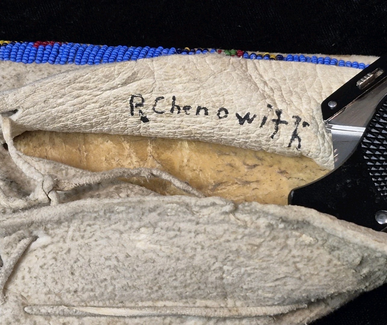 Arapahoe Or Cheyenne Beaded Moccasins, Circ: 1890/1920 RARE !!!