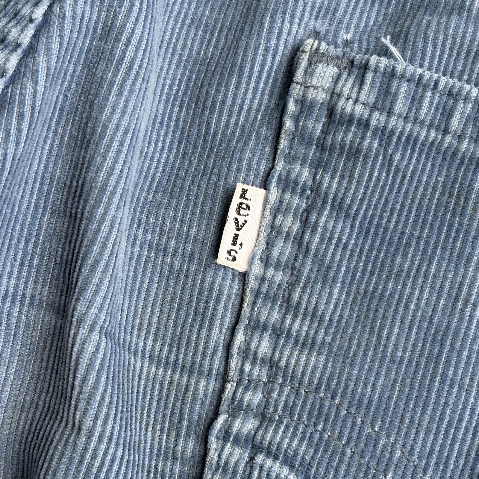 Vtg Levi’s Pants Mens 32x30 Blue Corduroy Bell Flare Buckle Back 70s Talon Zip