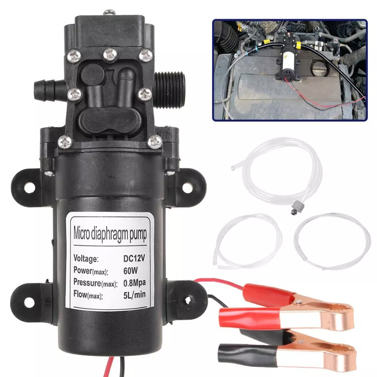 USA 12V Motor Oil Fuel Fluid Extractor Electric Siphon Transfer Change Pump 60W