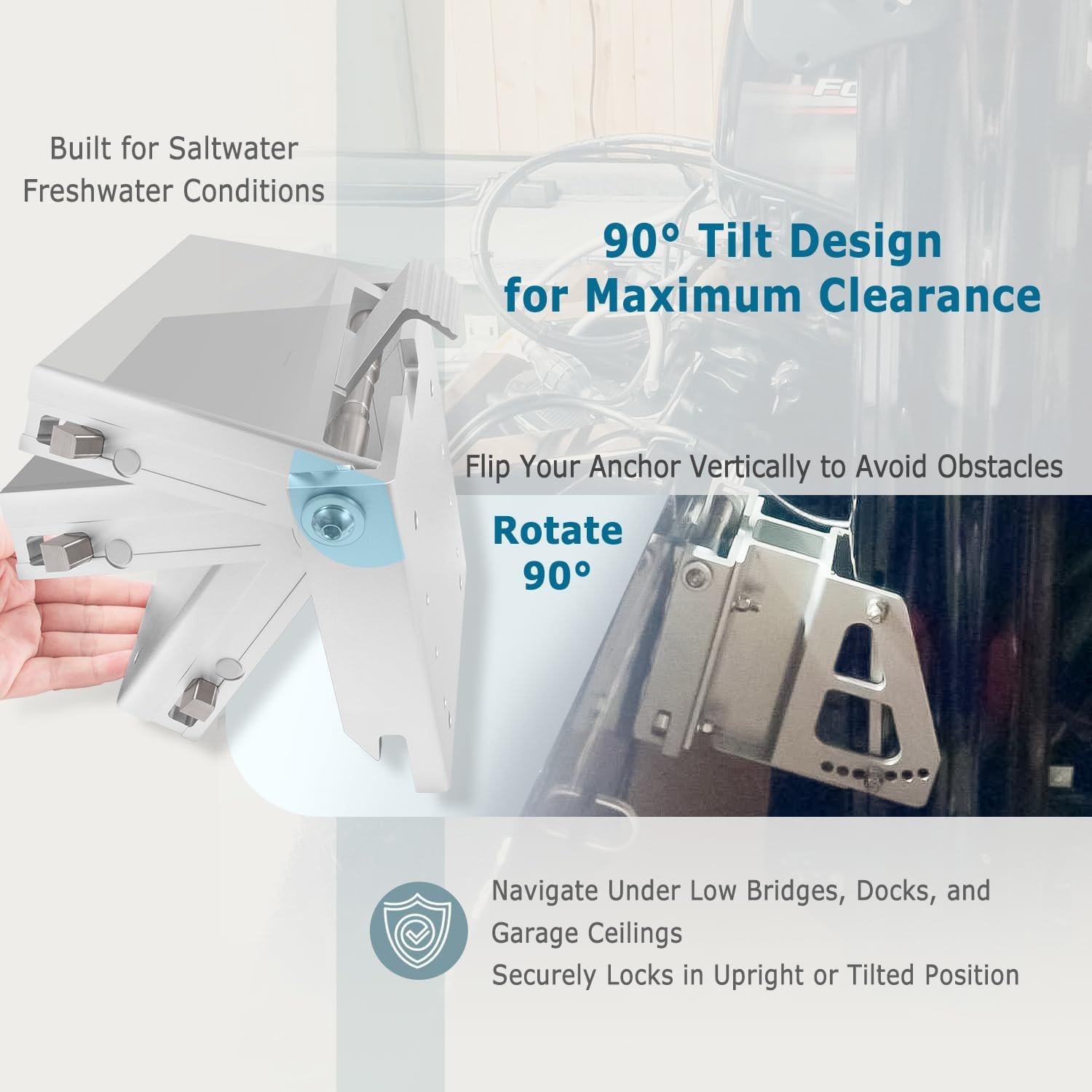 1810222 Talon Tilt Bracket for Minn Kota Shallow Water Anchor 8/10/12/15 Feet