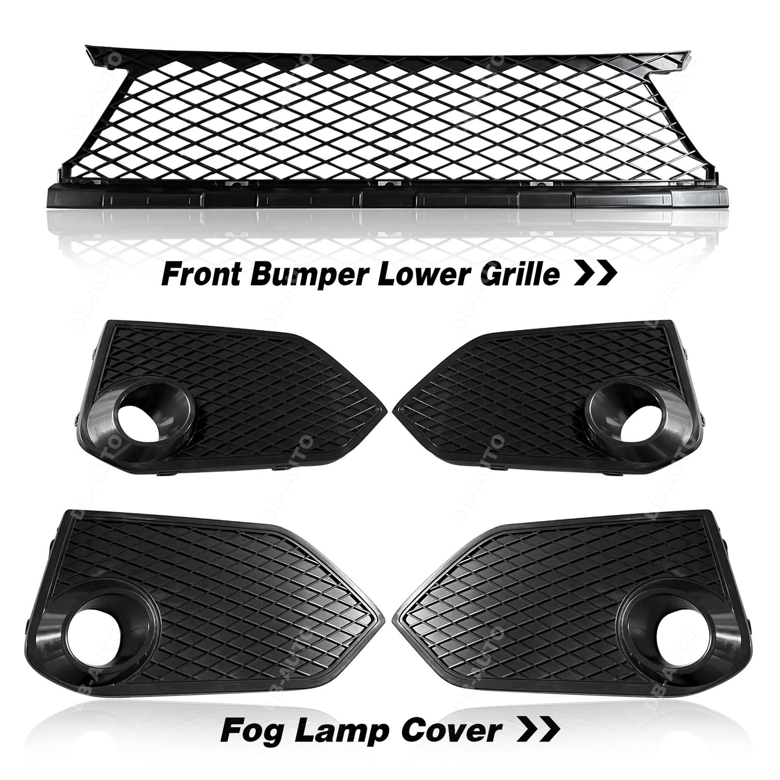 Front Fascia Bumper Cover for 2016-2018 Honda Civic Coupe Sedan Type R Style Set