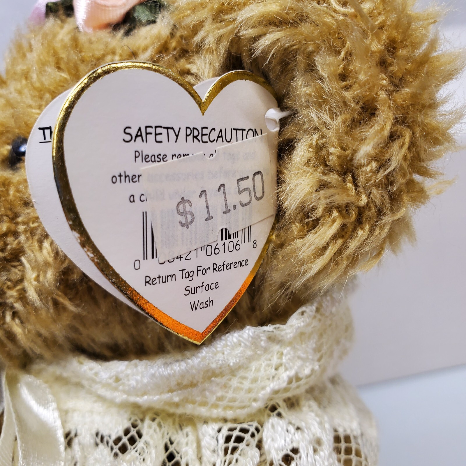 Ty Eve You're the Apple of My Eye Bear 13" Plush Soft Toy Stuffed Animal