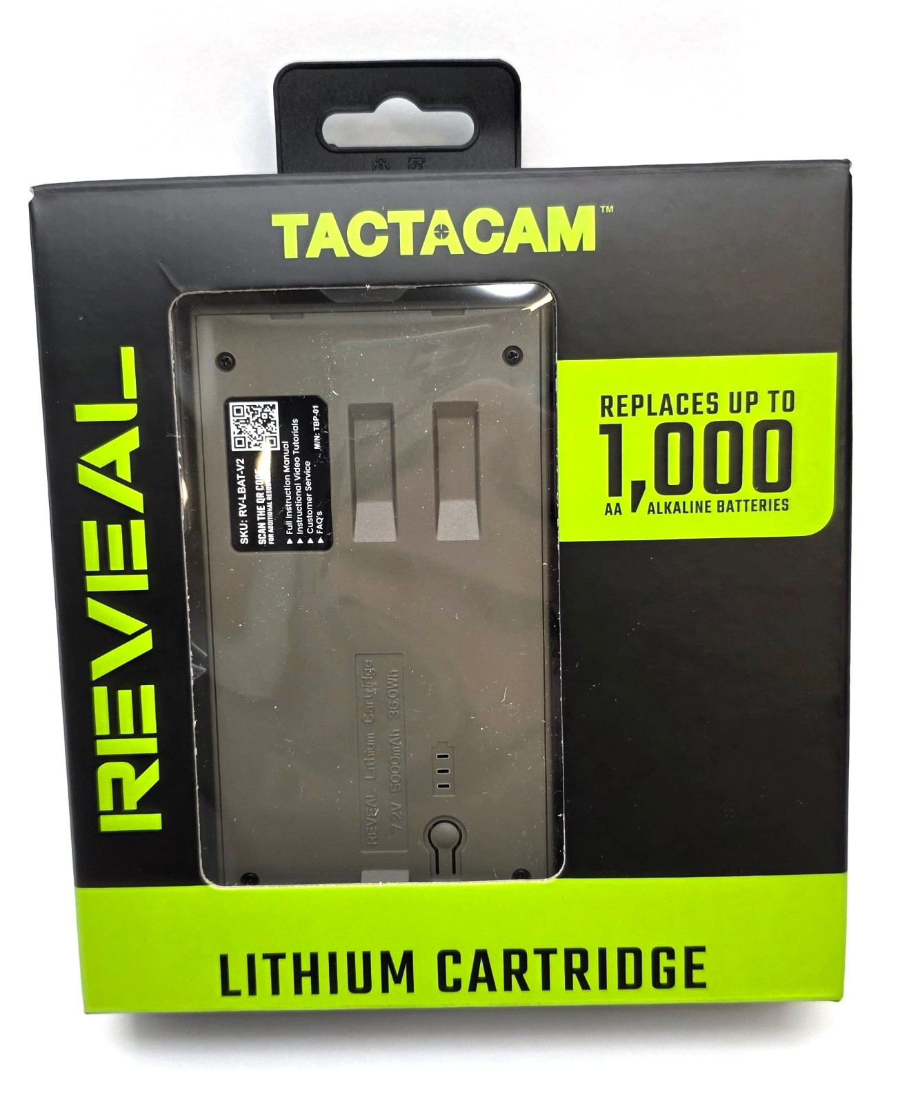 New Tactacam Reveal v2 Lithium Cartridge Rechargable Battery Pack RV-LBAT-V2