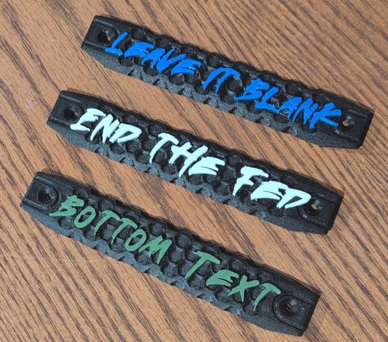 Customized M-LOK Rail Cover | Carbon Fiber | Message for Text & Color