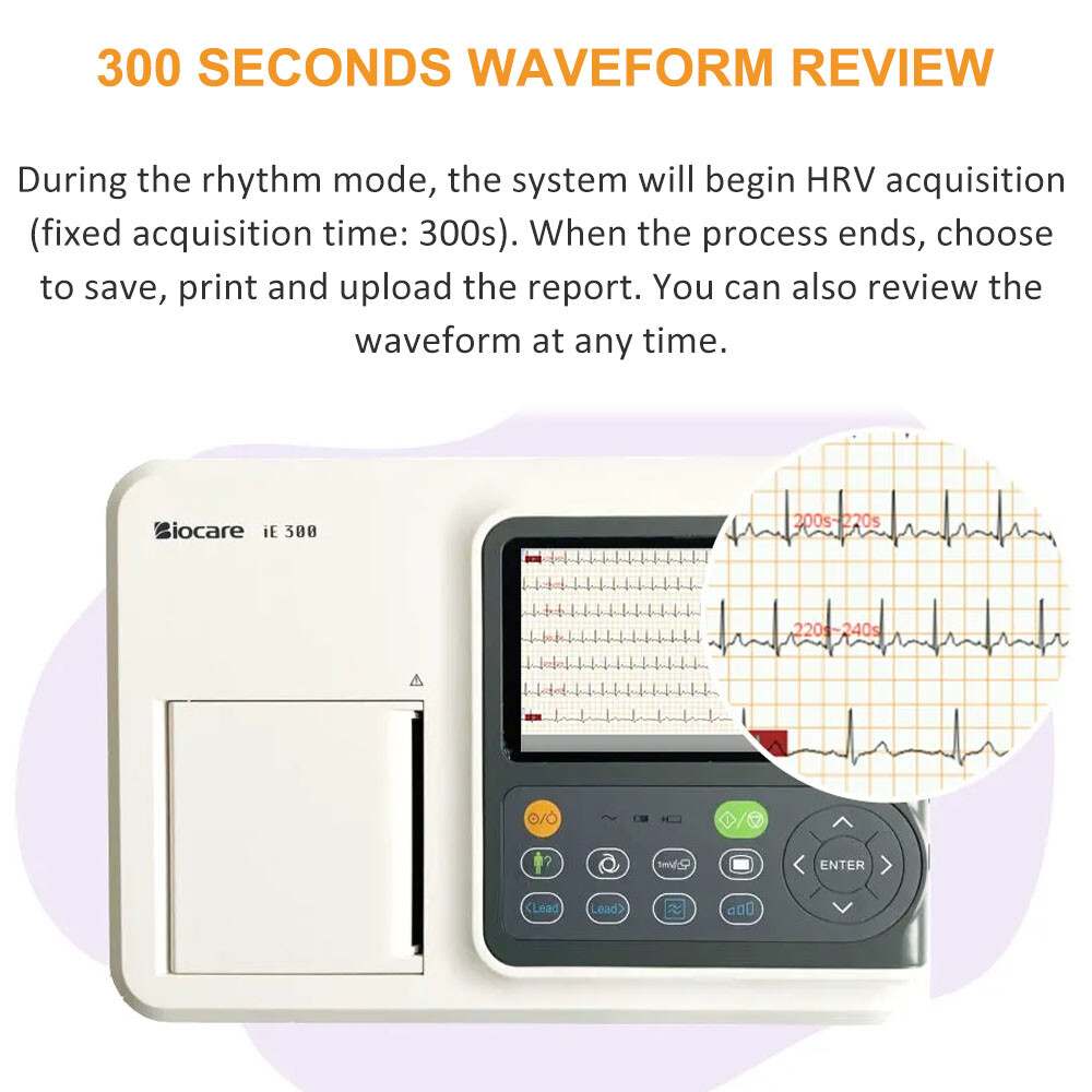 12 lead ECG Machine with printer Diagnosis Auto-analysed Result FDA Approved