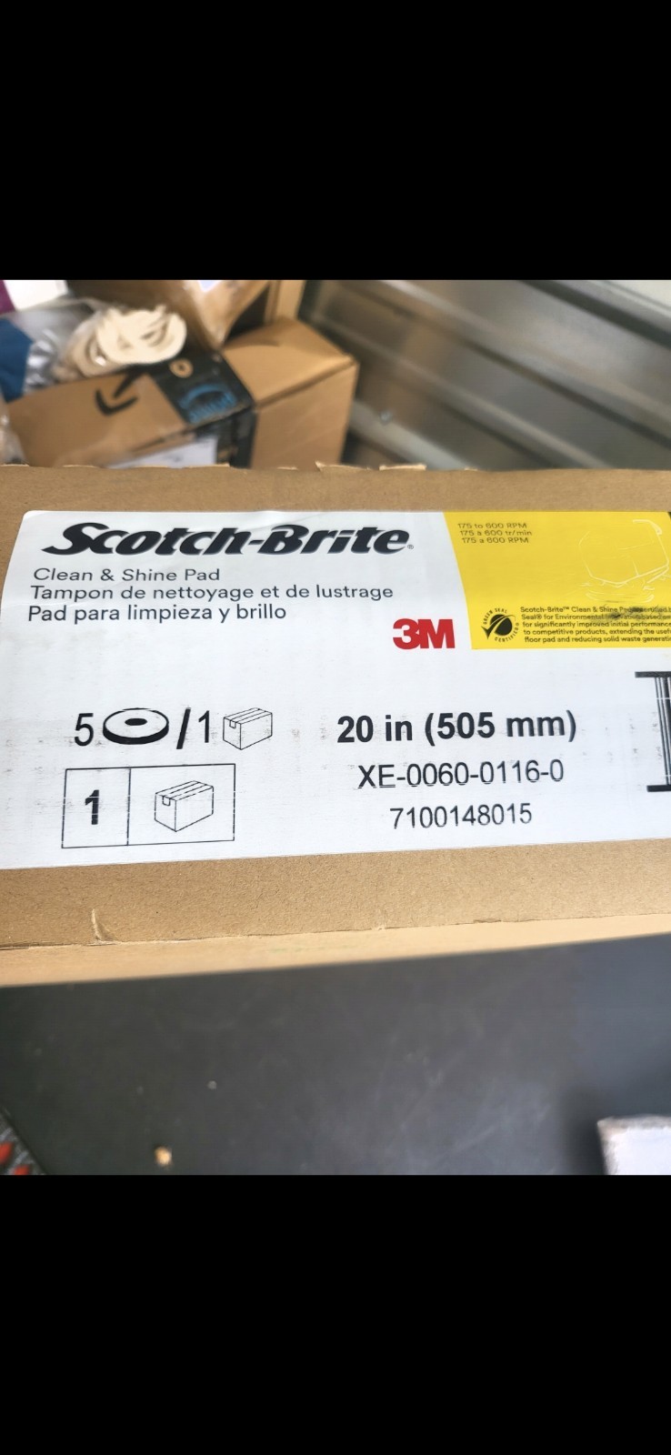 Scotch Brite Clean And Shine Pad 20" 5 Pack