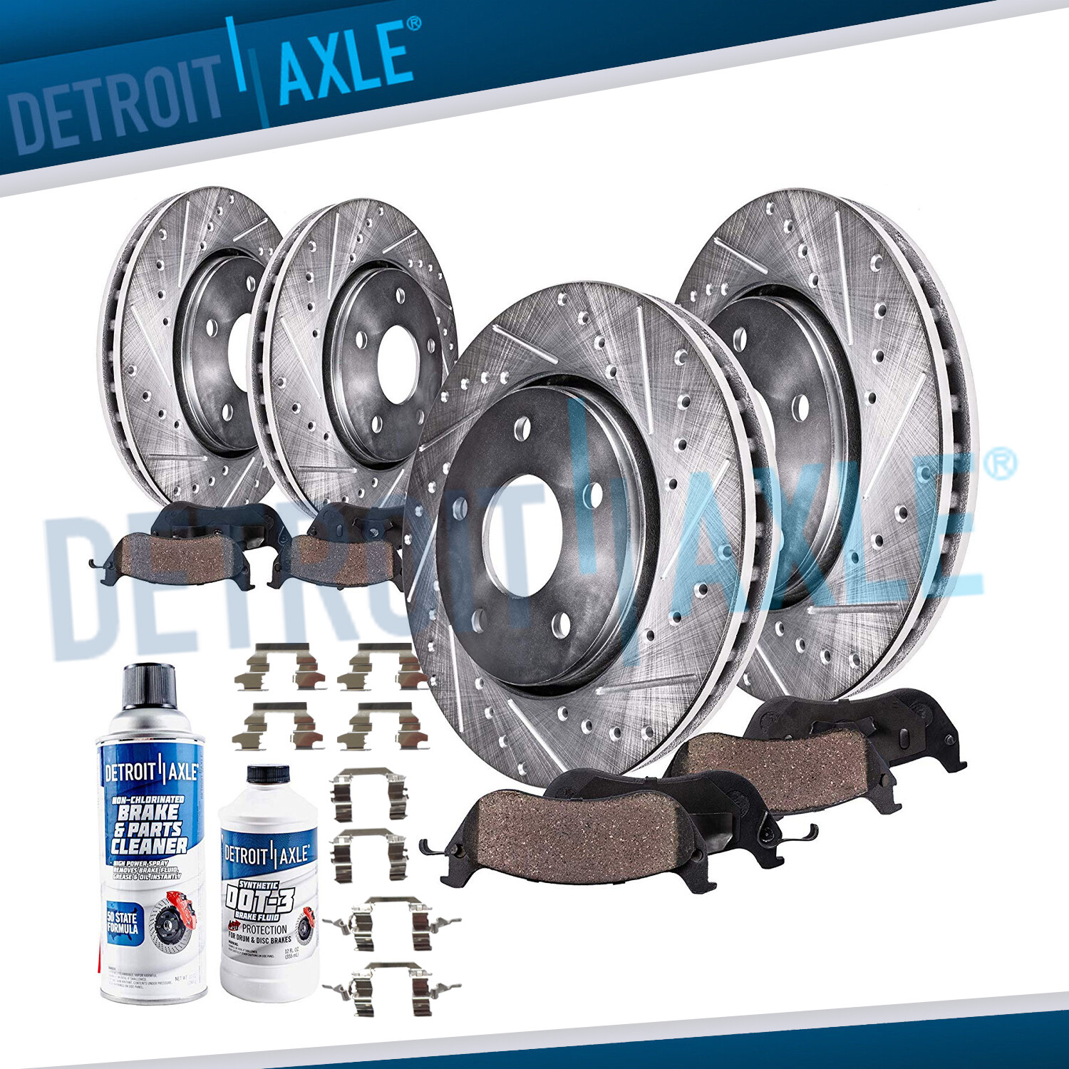 12.6" Front & 12.13" Rear Rotors + Brake Pads for Nissan 370Z Infiniti G35 G37