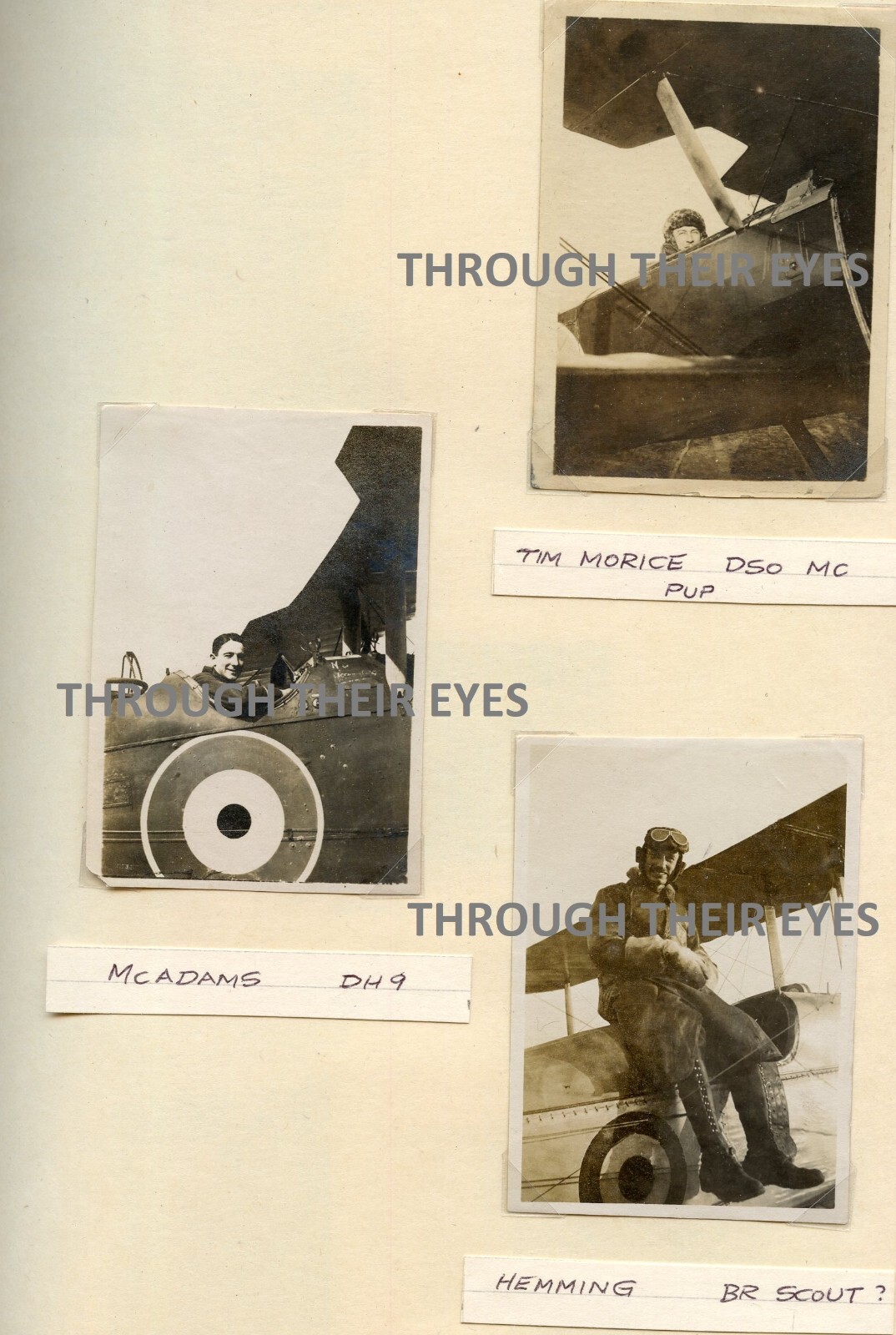 DVD Scans RFC Royal Flying Corps Pilots WW1 photo album Harold Seymour WWI