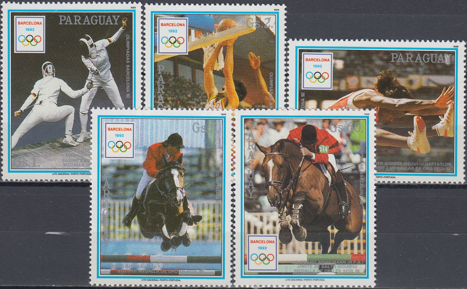 Paraguay Olympic Games Barcelona '92 1989 MNH-12 Euro