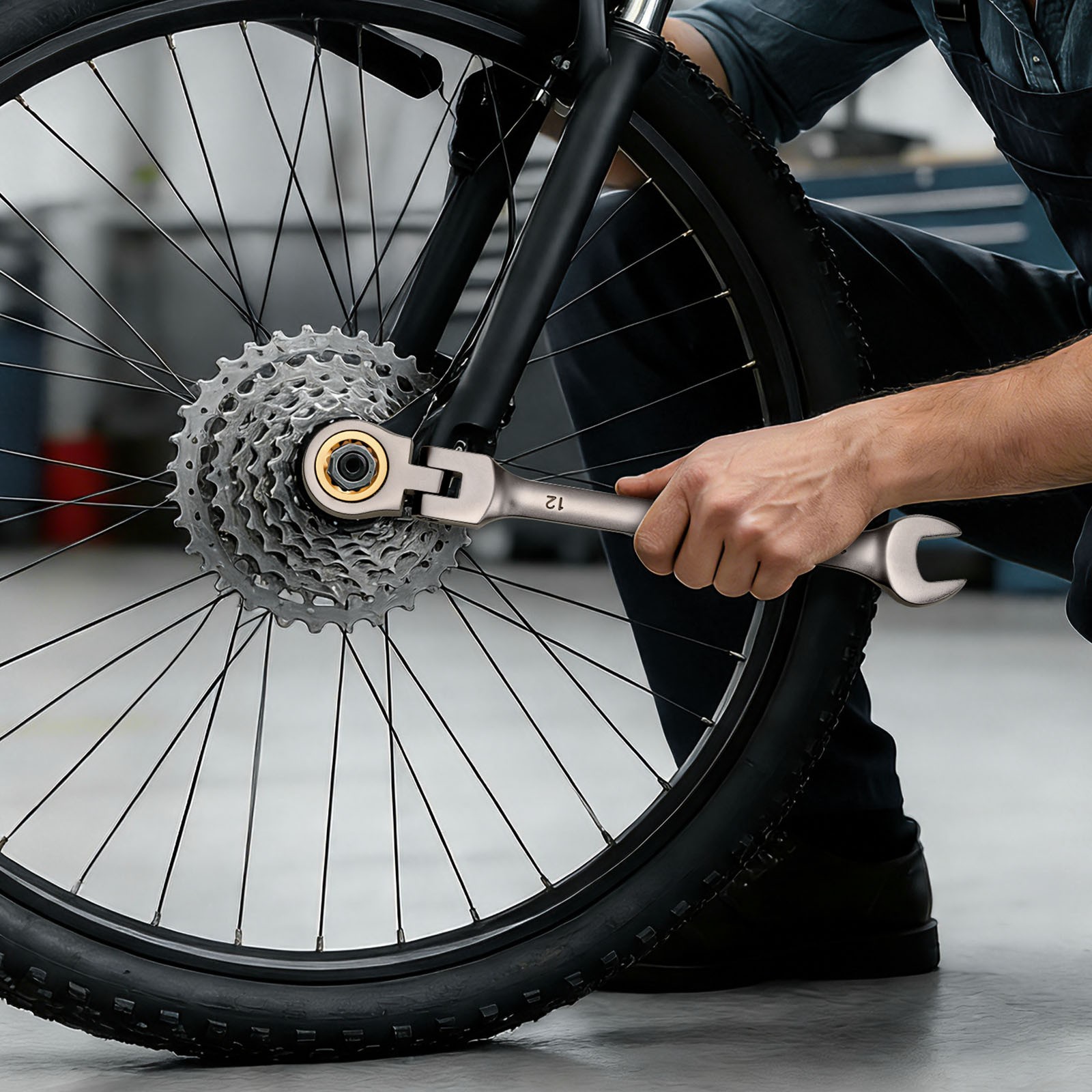 VEVOR Flex-Head Ratcheting Wrench Set Combination Wrench Set 12-Piece Metric