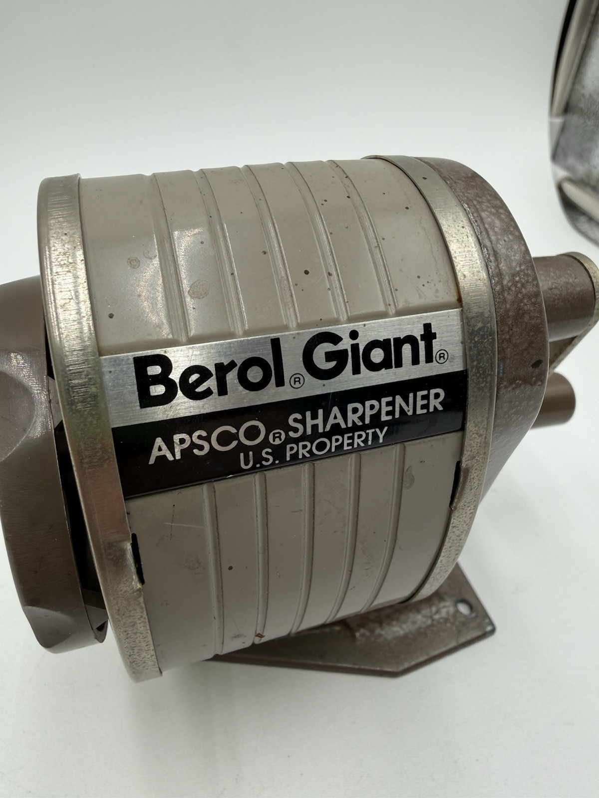 Vtg Berol Giant APSCO 6 Hole Pencil Sharpener Wall Mount Mid-Century USA