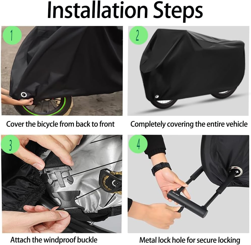 Bike Covers for 2 or 3 Bikes, [2024 Upgraded] 2XL Large Outdoor Waterproof Bicyc