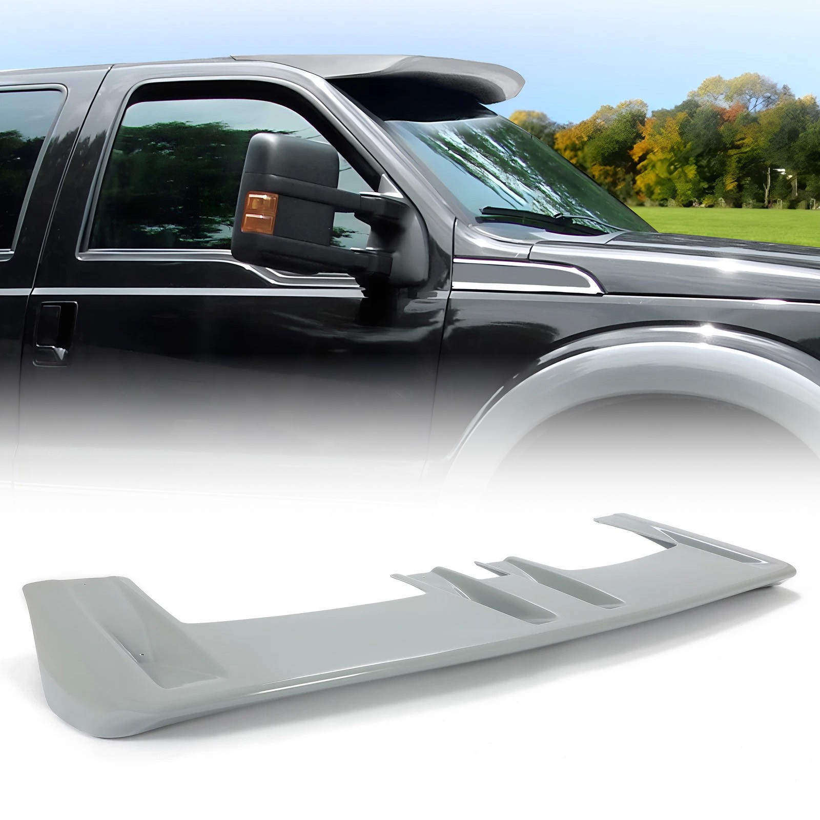 PAINTABLE TRUCK CAB SUN-VISOR FOR FORD F-250/F-350/F-450/F-550 SUPER DUTY 99-16