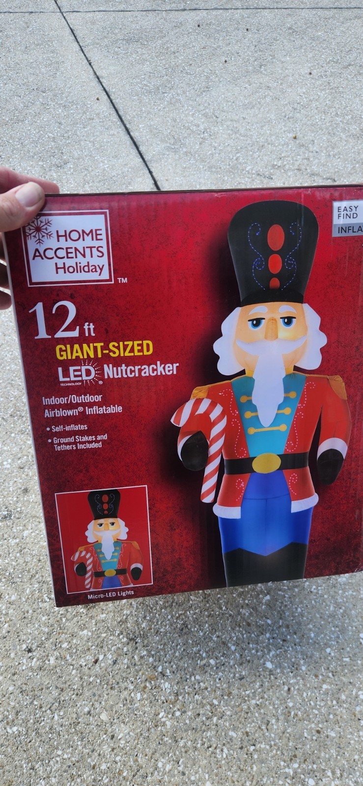 RARE Home Accents 12ft LED Nutcracker Inflatable Gemmy Airblown – Tested